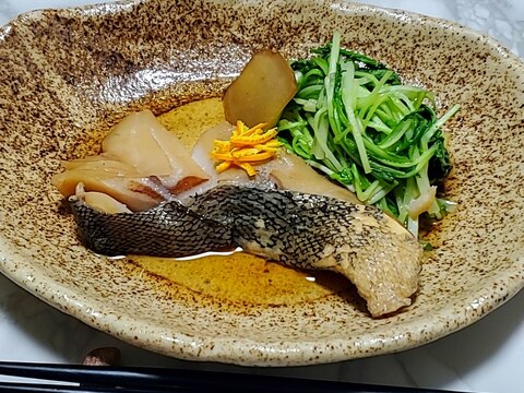 鱈と水菜の煮物